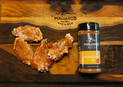 Chicken wings with Mallard's BBQ rub