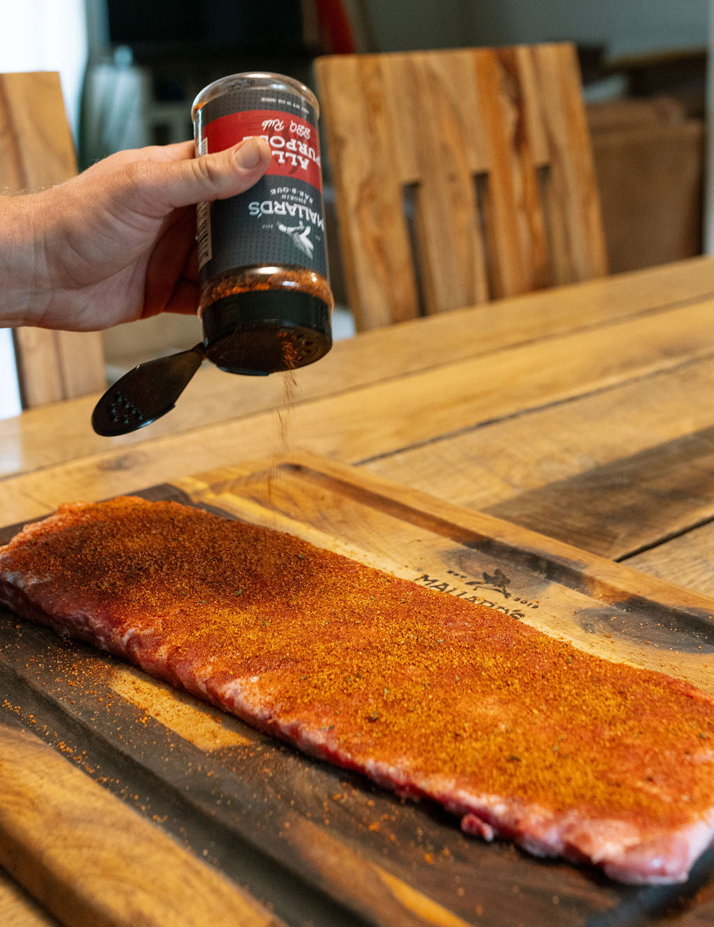 Ribs covered in All Purpose BBQ Rub